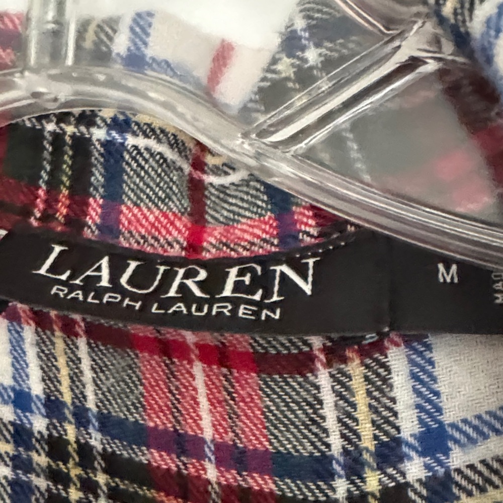 Ralph Lauren Red and Black Plaid Pajama Set - Picture 4 of 6